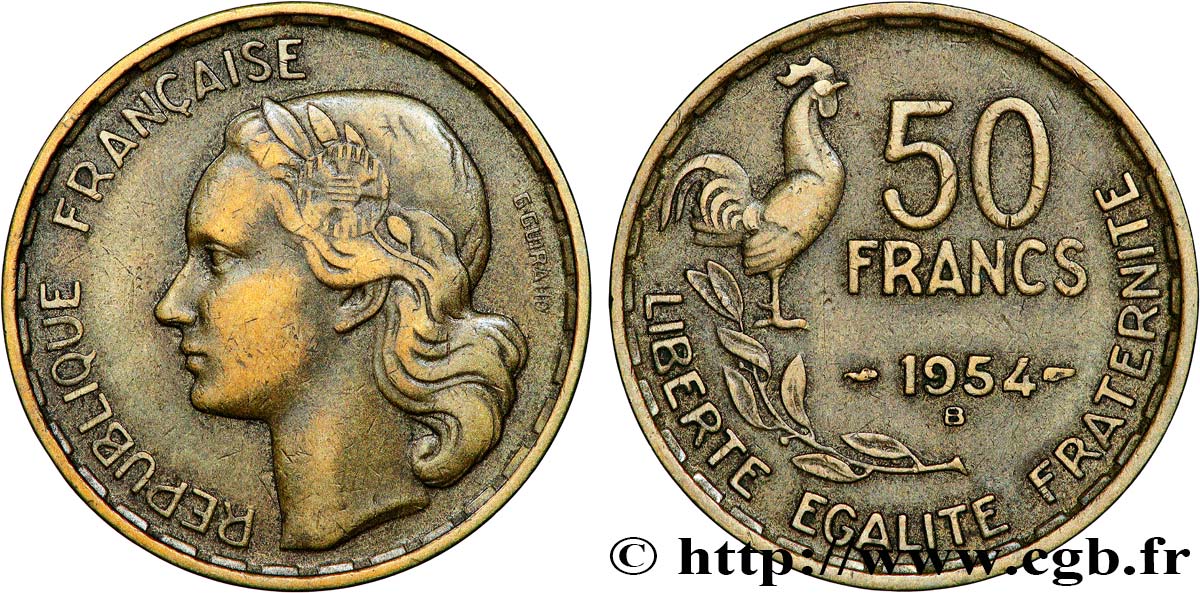 50 francs Guiraud 1954 Beaumont-Le-Roger F.425/13 BC35 