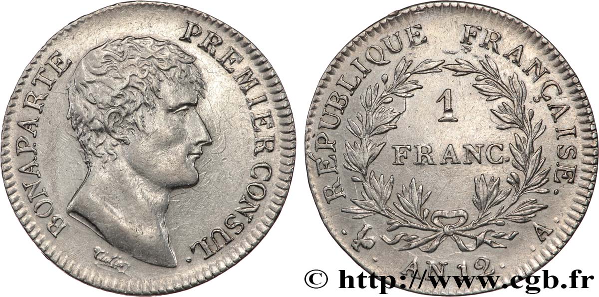1 franc Bonaparte Premier Consul 1804 Paris F.200/8 TTB+ 