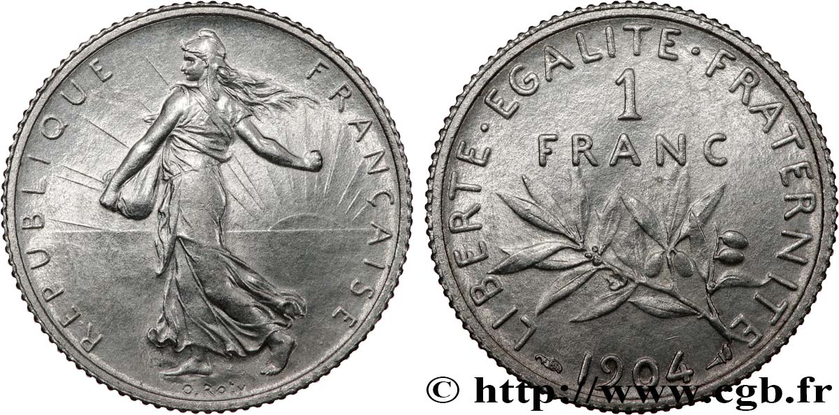 1 franc Semeuse 1904  F.217/9 AU 