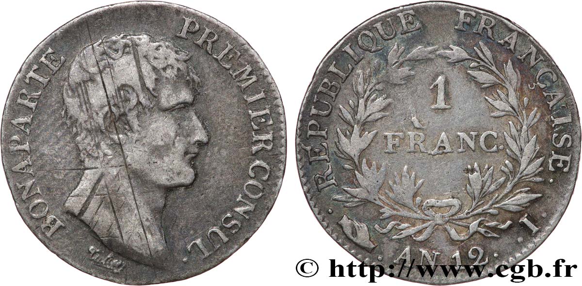 1 franc Bonaparte Premier Consul 1804 Limoges F.200/13 VF 