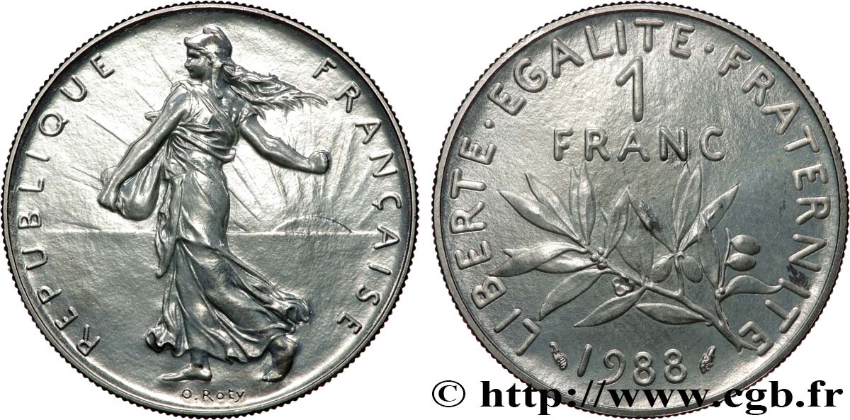 1 franc Semeuse, nickel 1988 Pessac F.226/33 FDC 