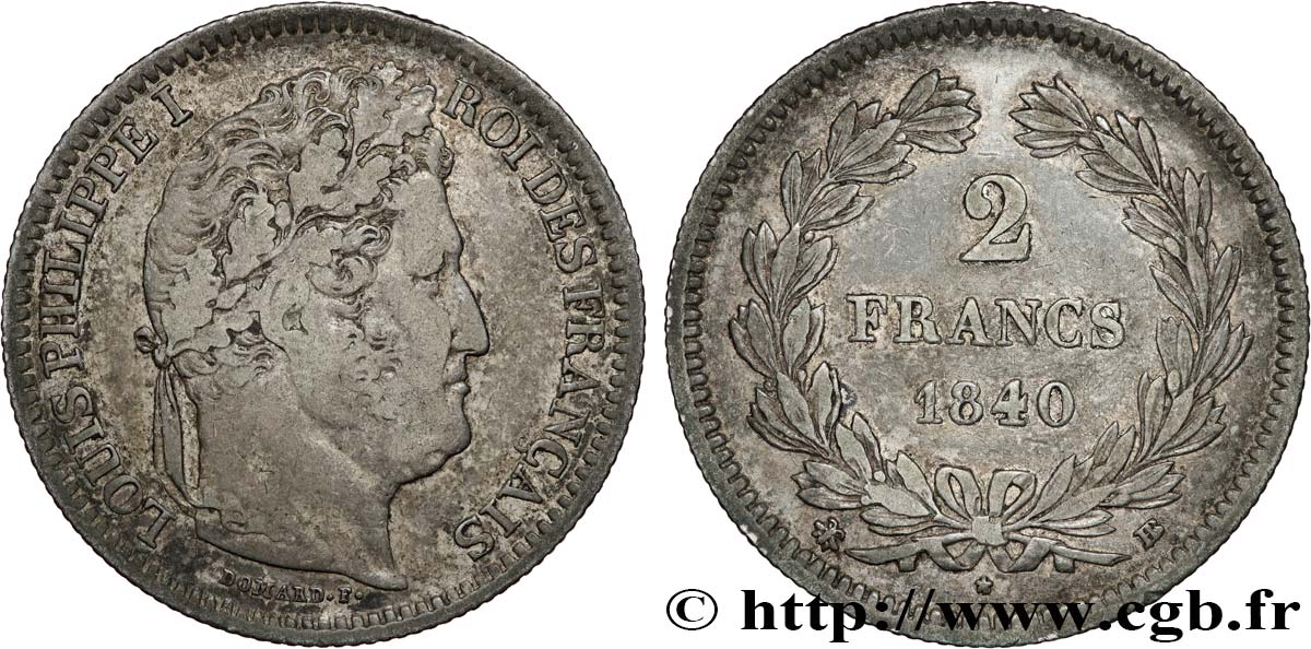 2 francs Louis-Philippe 1840 Strasbourg F.260/78 BC35 