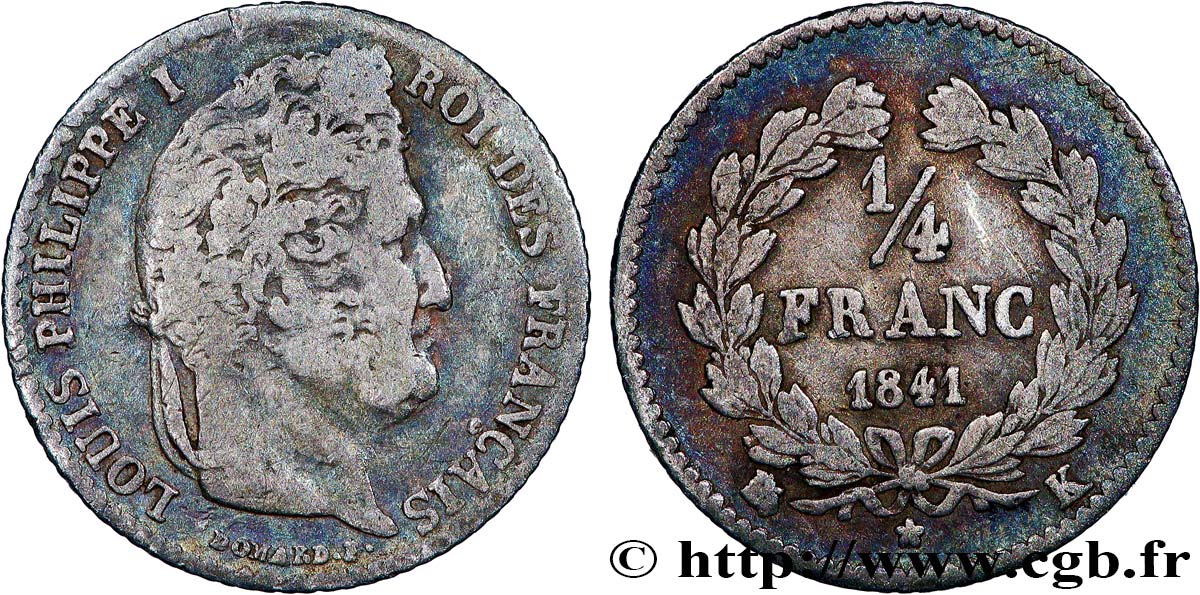 1/4 franc Louis-Philippe 1841 Bordeaux F.166/87 F 