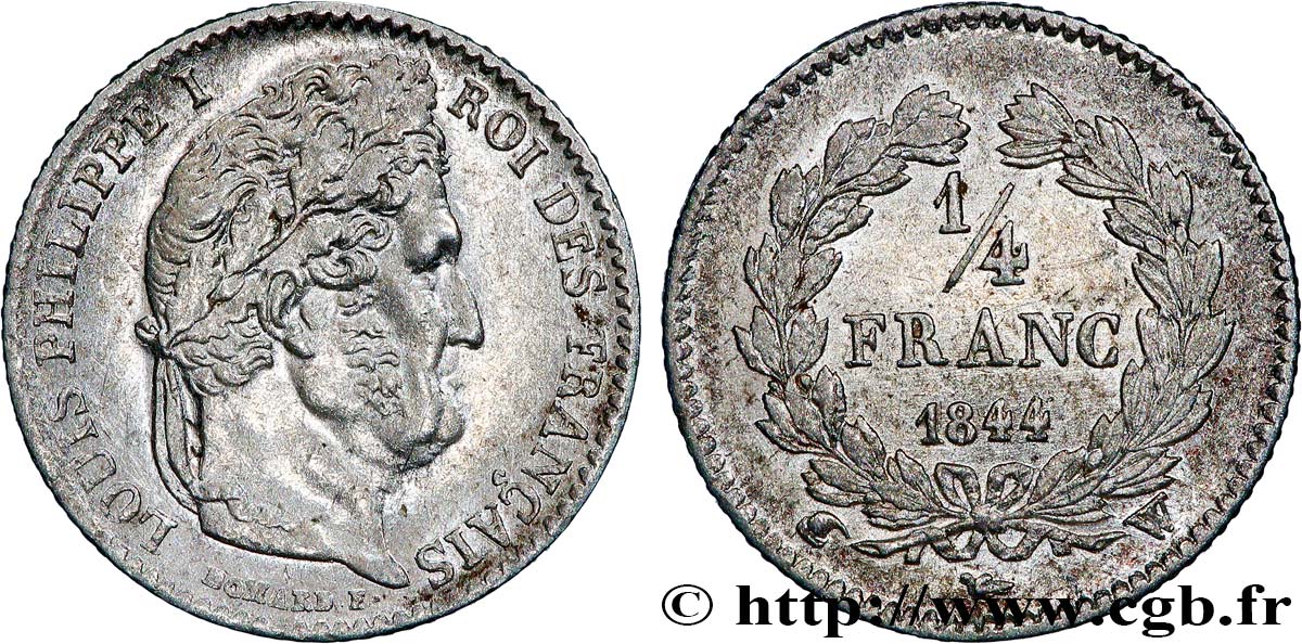 1/4 franc Louis-Philippe 1844 Lille F.166/101 q.SPL 