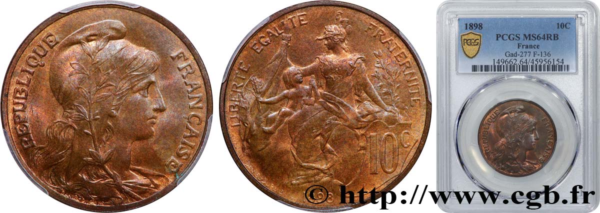 10 centimes Daniel-Dupuis 1898  F.136/5 MS64 PCGS