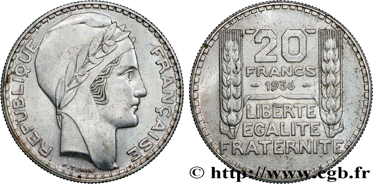 20 francs Turin 1936  F.400/7 AU 