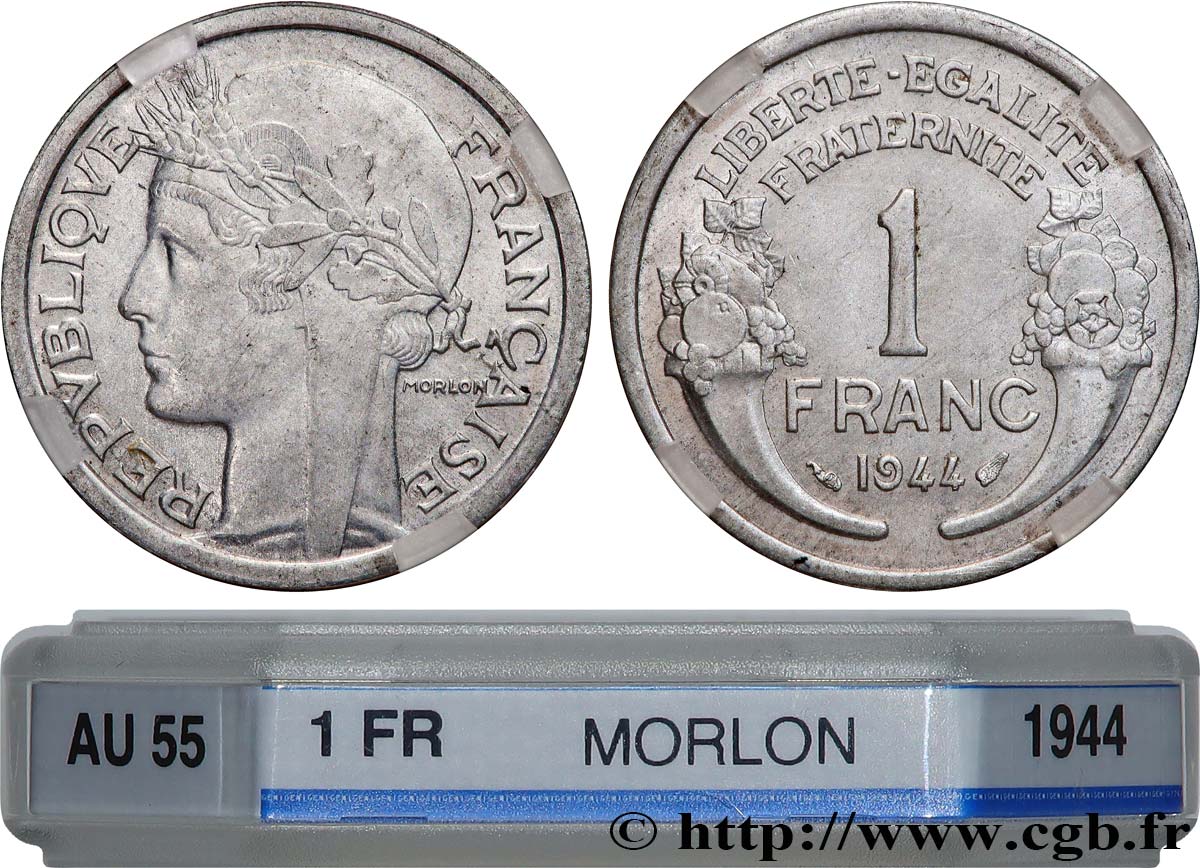 1 franc Morlon, légère 1944 Paris F.221/3 SUP55 GENI