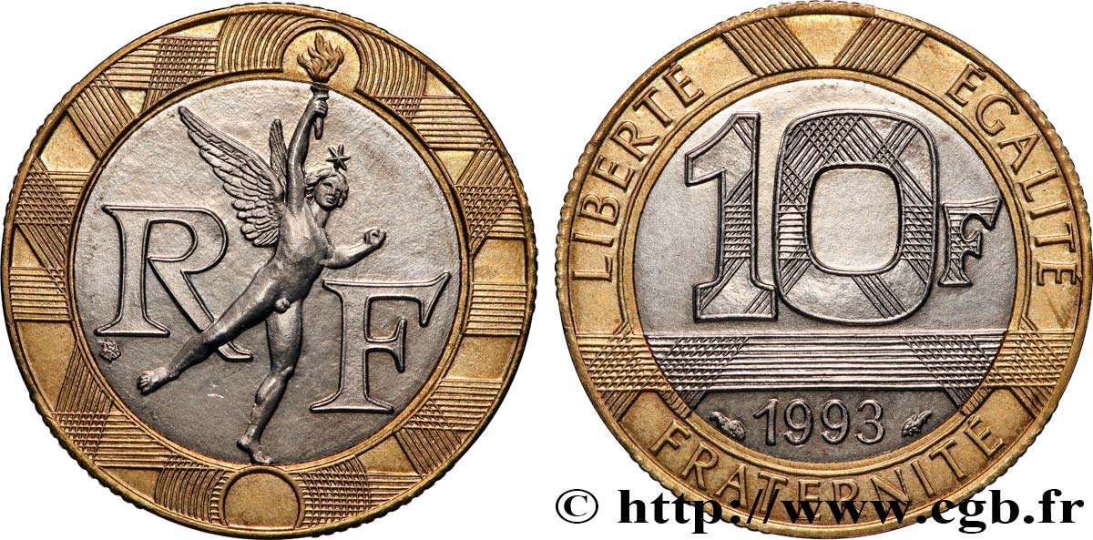 10 francs Génie de la Bastille 1993 Pessac F.375/10 MS64 