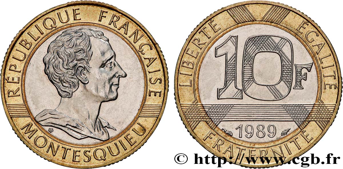 10 francs Montesquieu 1989  F.376/2 SPL64 