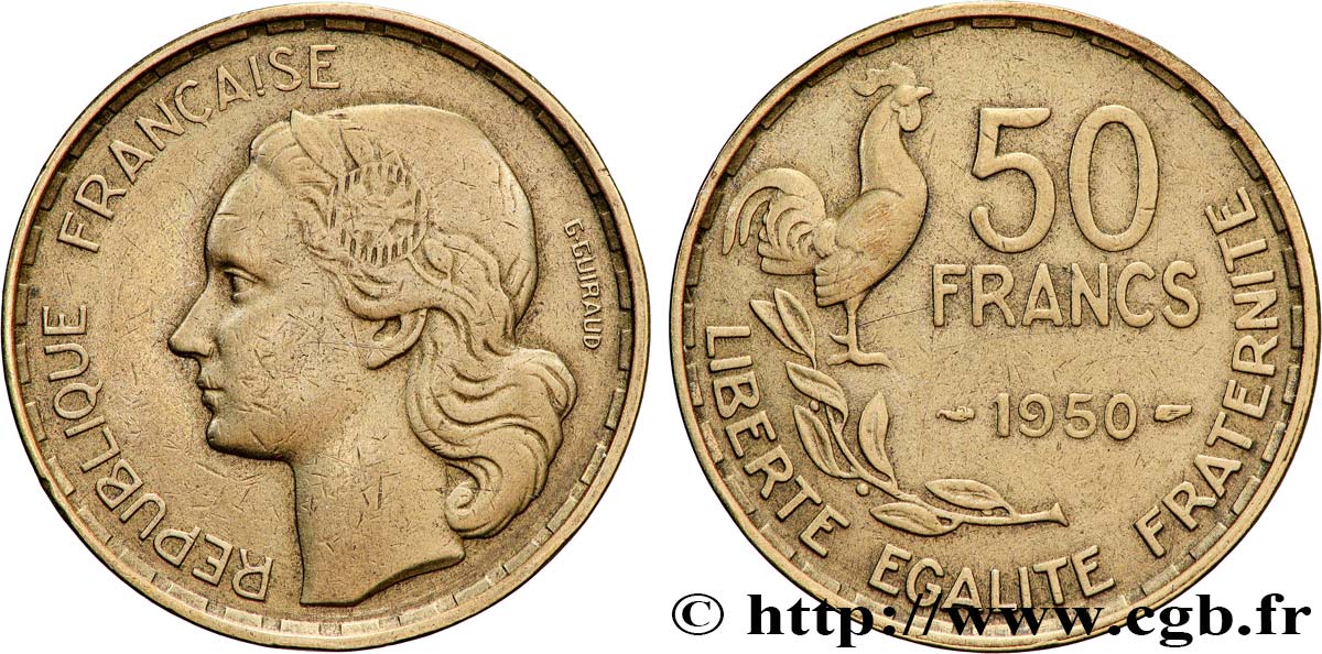 50 francs Guiraud 1950  F.425/3 VF 