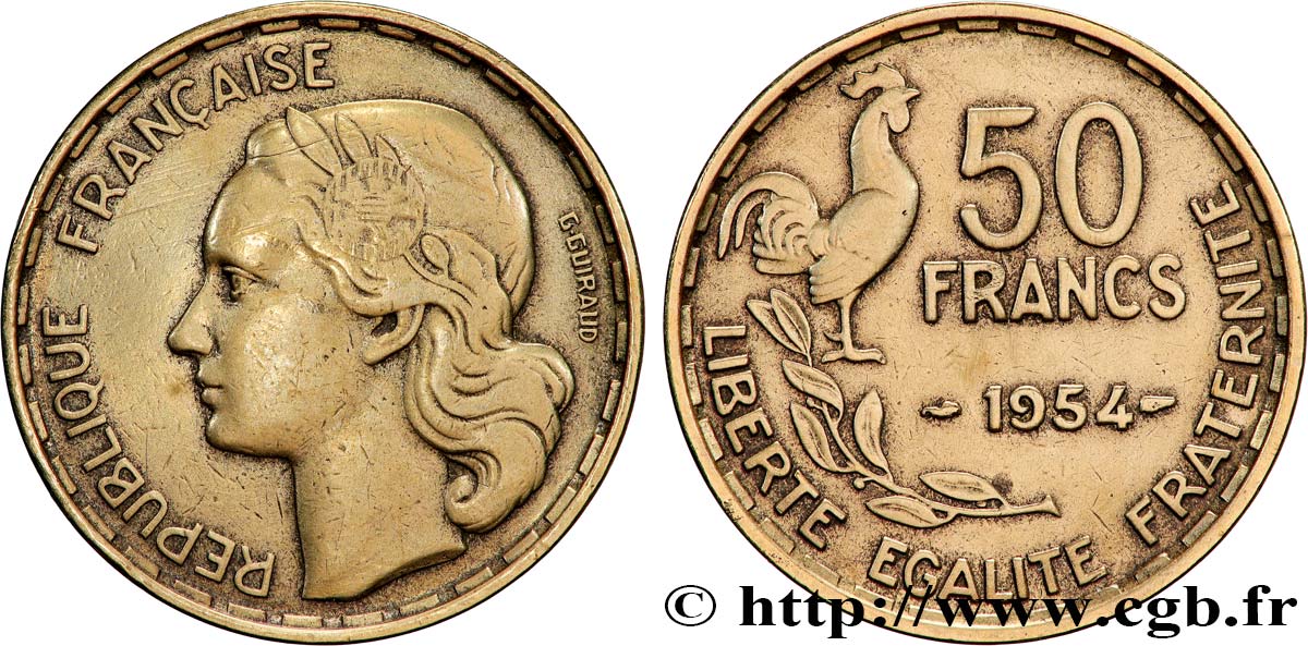50 francs Guiraud 1954  F.425/12 TB 
