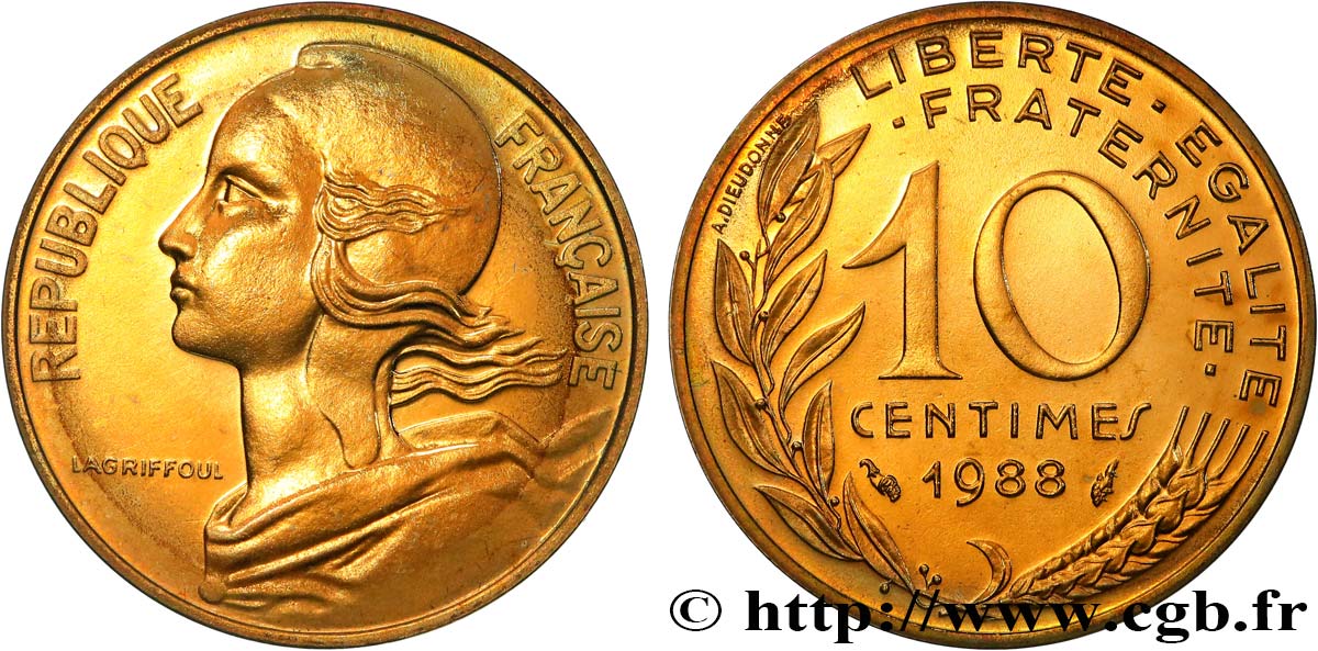 10 centimes Marianne 1988 Pessac F.144/28 FDC 