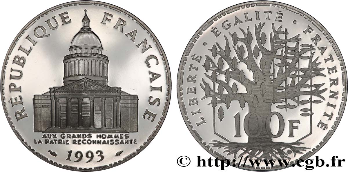 100 francs Panthéon, Belle Épreuve 1993  F.451/14 var. MS 