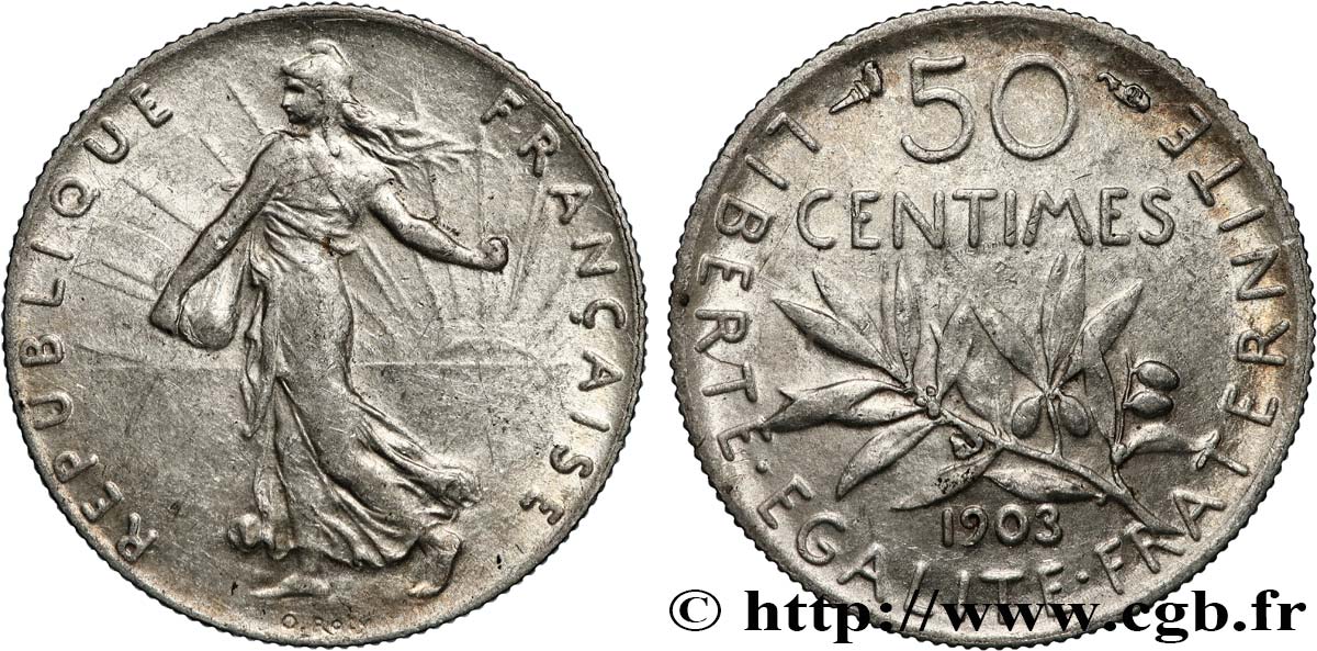 50 centimes Semeuse 1903  F.190/10 TTB+ 