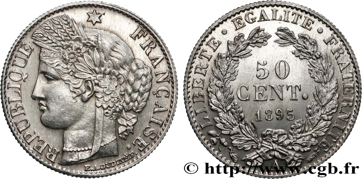 50 centimes Cérès, IIIe République 1895 Paris F.189/16 SC64 