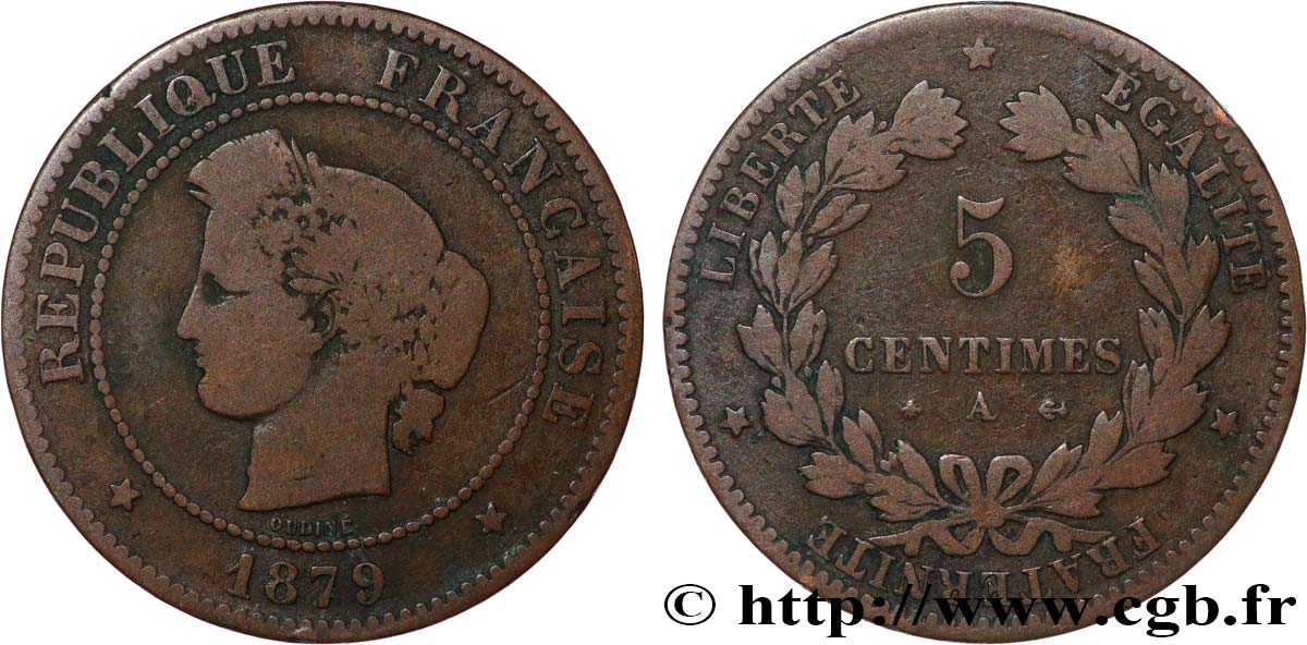 5 centimes Cérès 1879 Paris F.118/20 B 