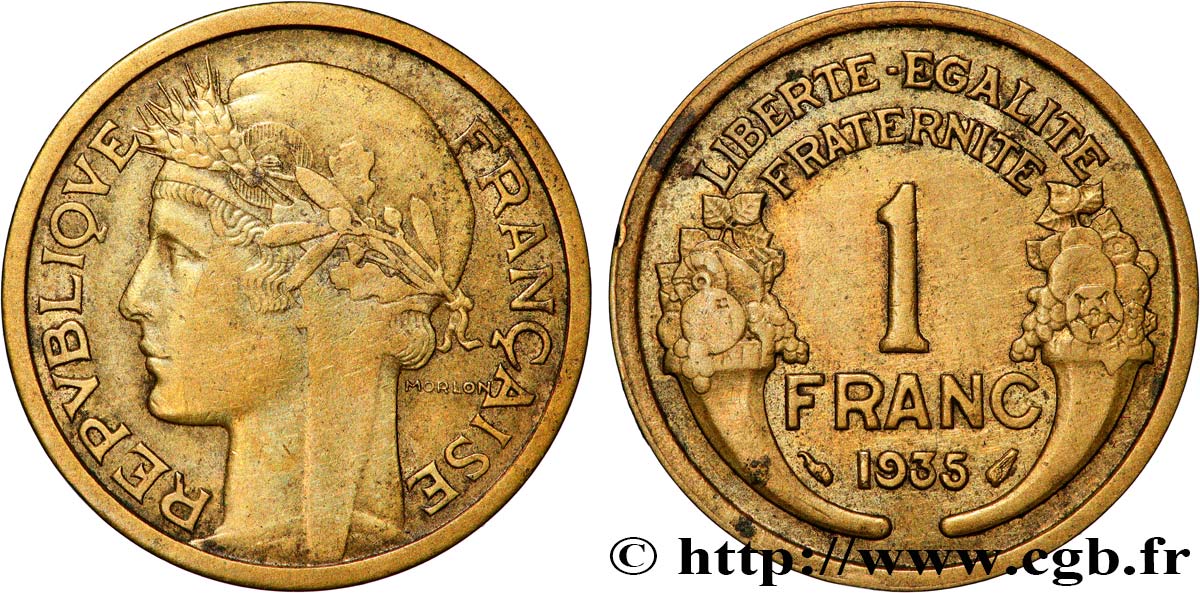 1 franc Morlon 1935 Paris F.219/6 AU 