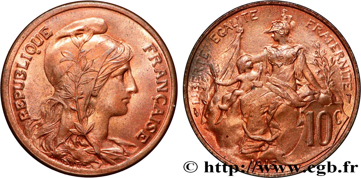 10 centimes Daniel-Dupuis 1915  F.136/24 fST63 