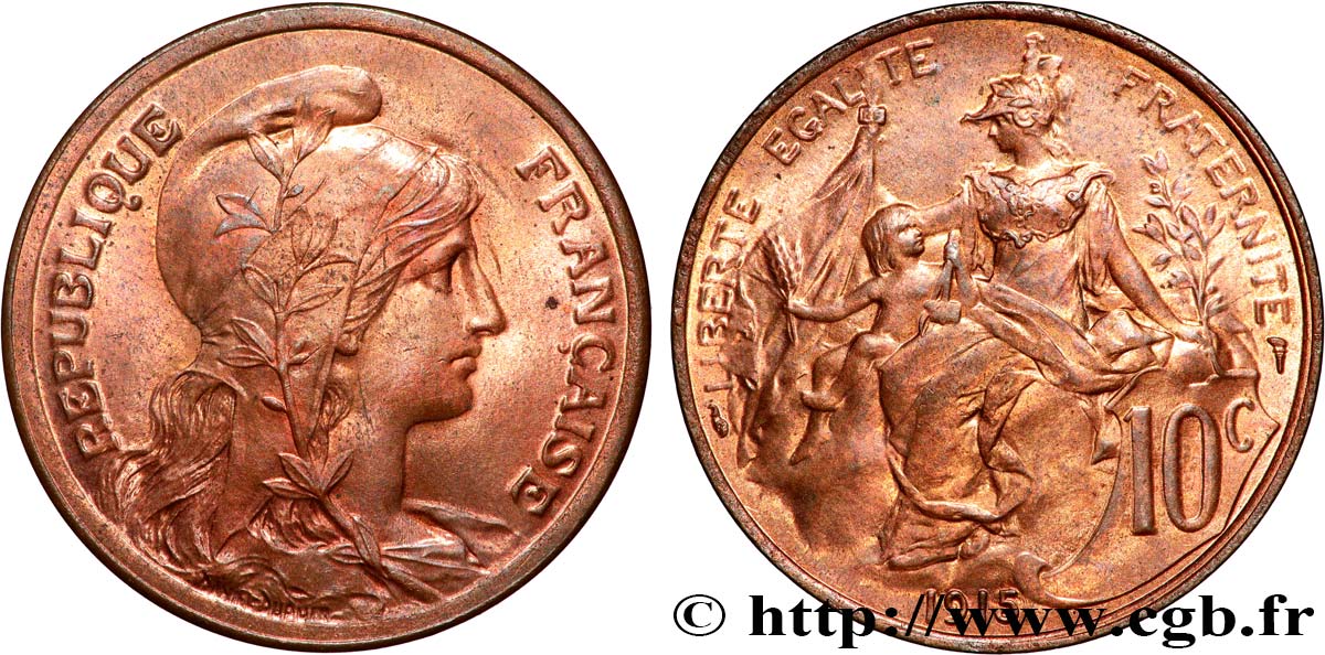 10 centimes Daniel-Dupuis 1915  F.136/24 SUP58 