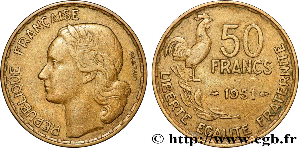 50 francs Guiraud 1951  F.425/5 XF 