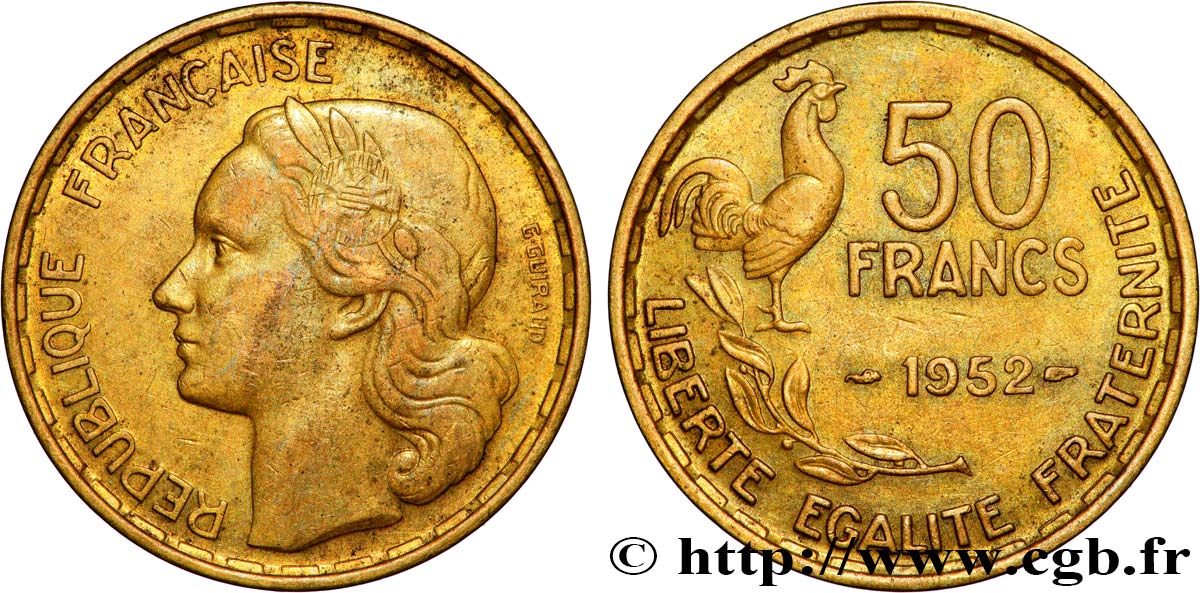 50 francs Guiraud 1952  F.425/8 EBC+ 