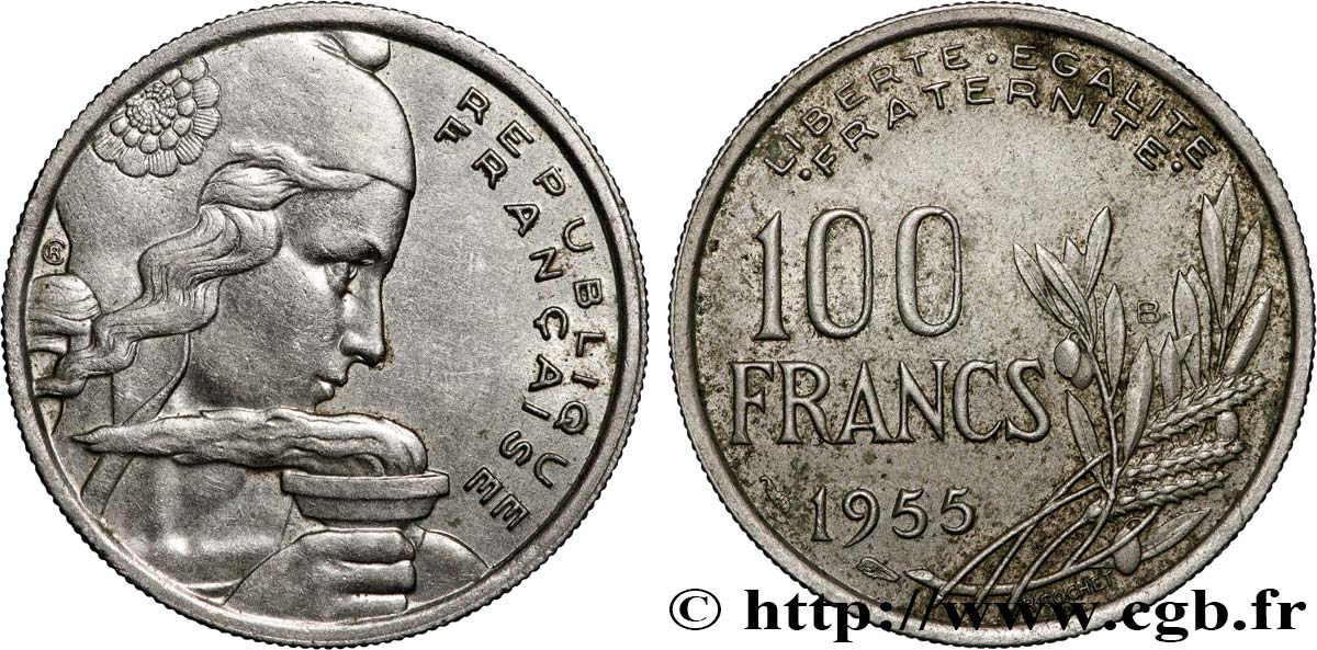100 francs Cochet 1955 Beaumont-le-Roger F.450/6 SUP 