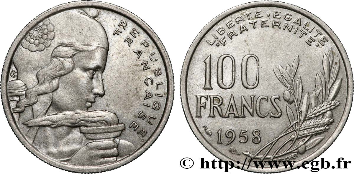 100 francs Cochet 1958  F.450/12 TTB 