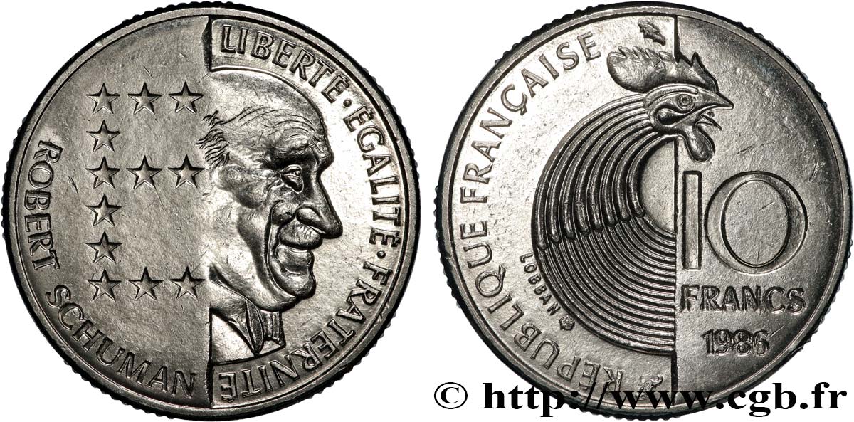 10 francs Robert Schuman 1986 Pessac F.374/2 EBC60 