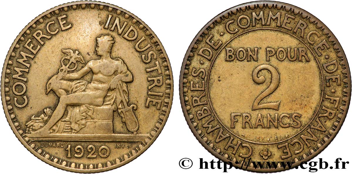 2 francs Chambres de Commerce 1920  F.267/2 BC20 