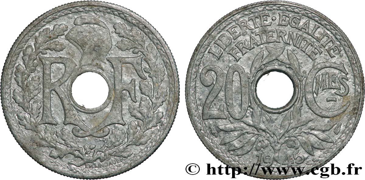 20 centimes Lindauer 1945  F.155/2 TTB 