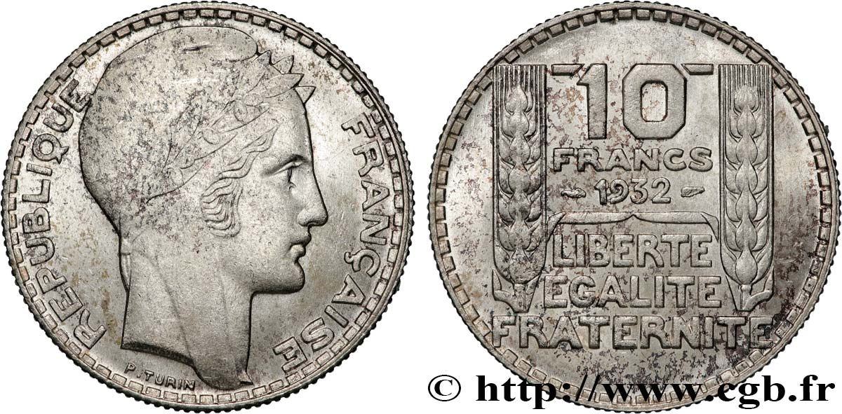 10 francs Turin 1932  F.360/5 SUP 