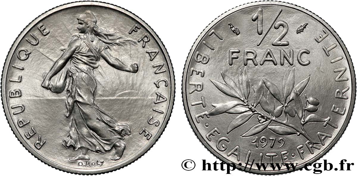 1/2 franc Semeuse 1979 Pessac F.198/18 ST65 