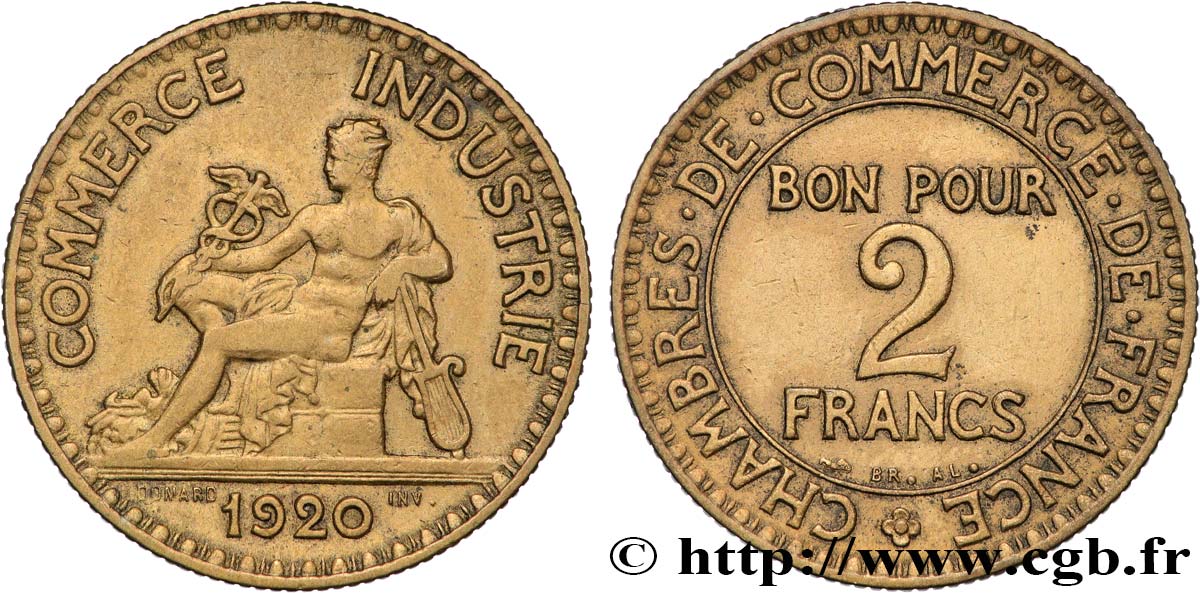 2 francs Chambres de Commerce 1920  F.267/2 TB 