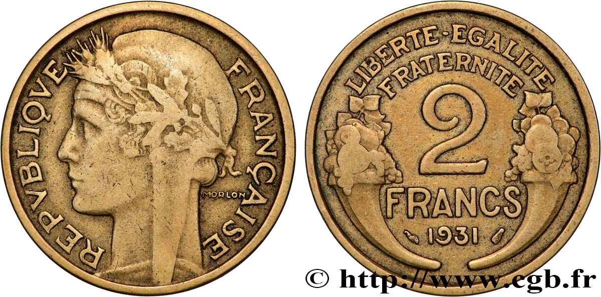 2 francs Morlon 1931  F.268/2 B+ 