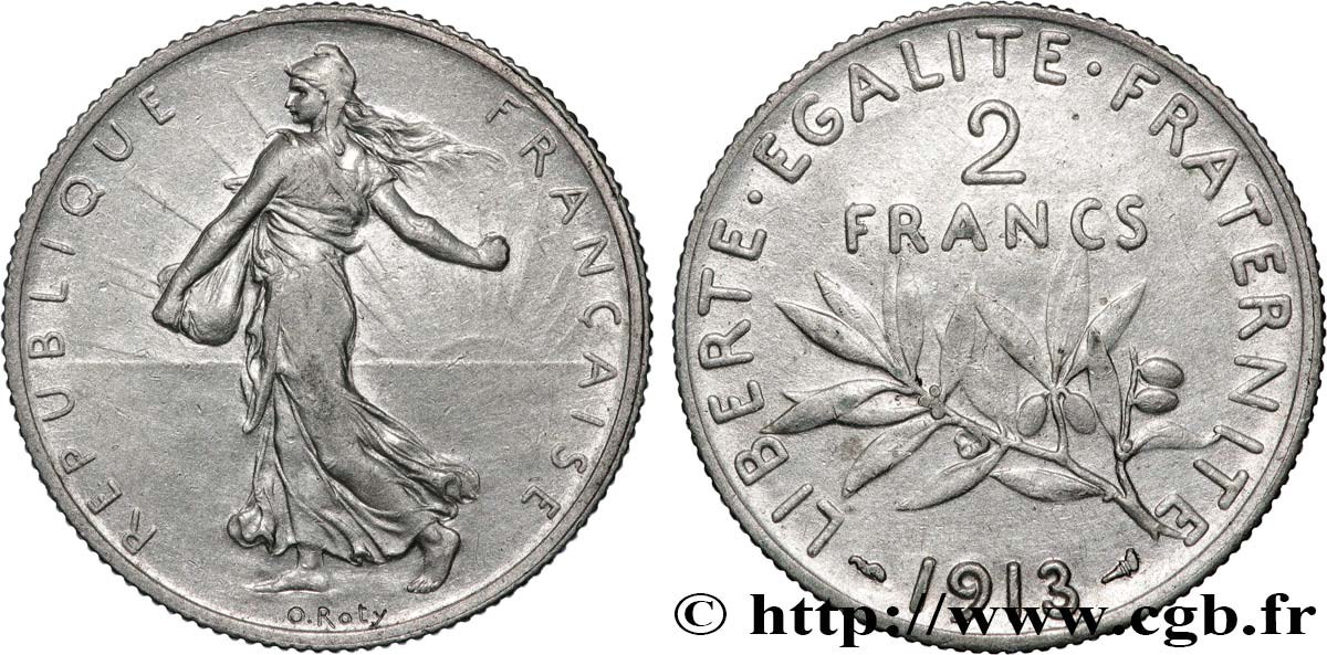 2 francs Semeuse 1913  F.266/14 SUP 