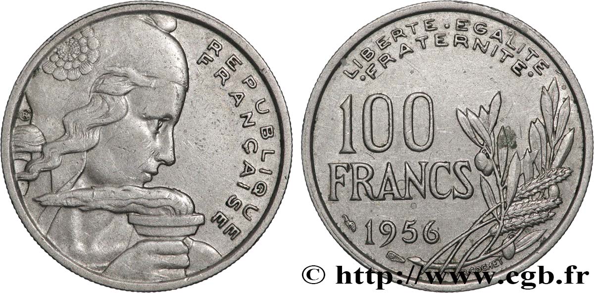 100 francs Cochet 1956  F.450/8 XF 