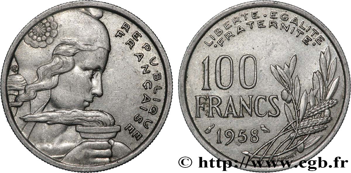 100 francs Cochet 1958  F.450/13 TTB 