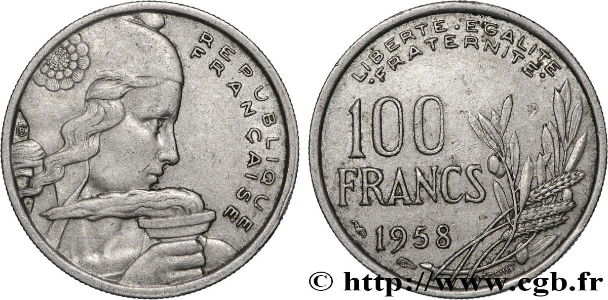 100 francs Cochet 1958  F.450/12 SS 