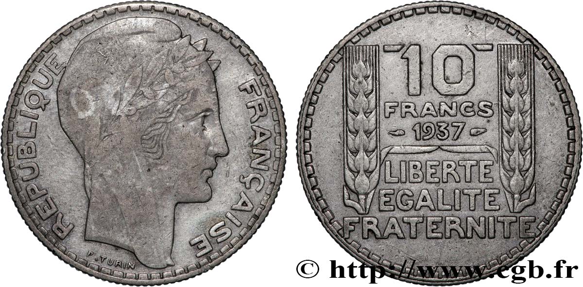 10 francs Turin 1937  F.360/8 SS 