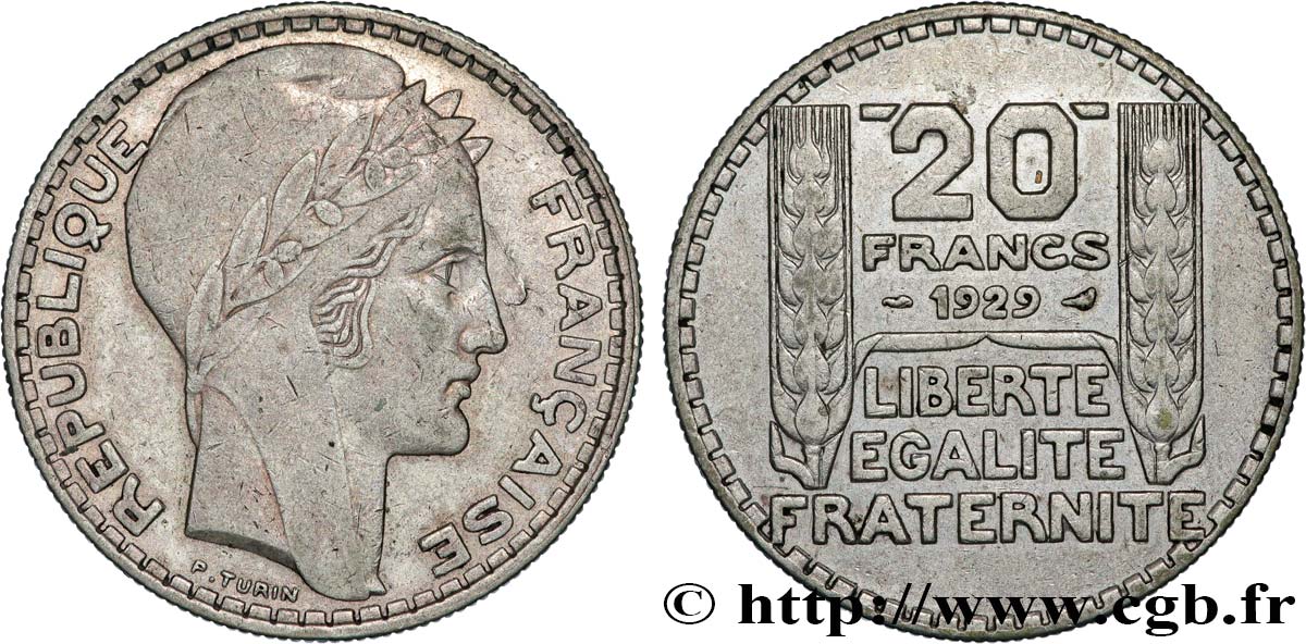 20 francs Turin 1929  F.400/2 VF 
