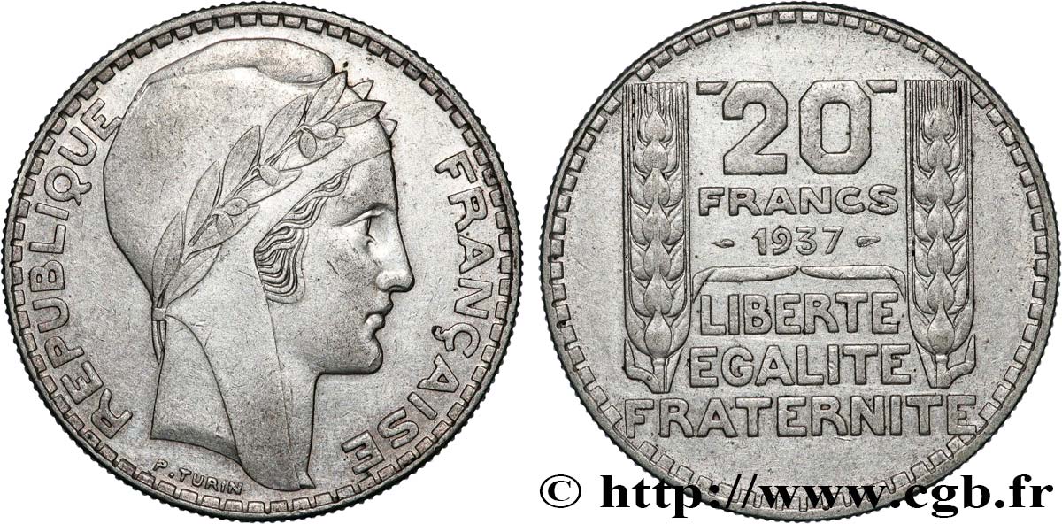 20 francs Turin 1937  F.400/8 AU 