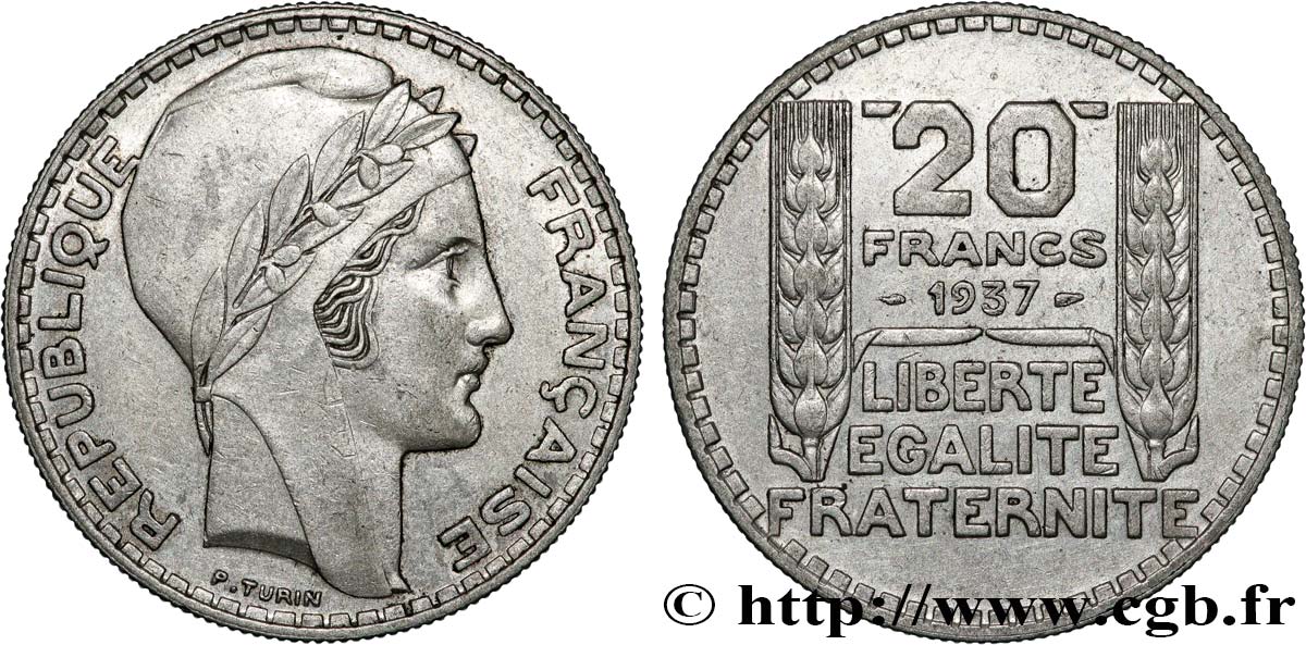 20 francs Turin 1937  F.400/8 AU 