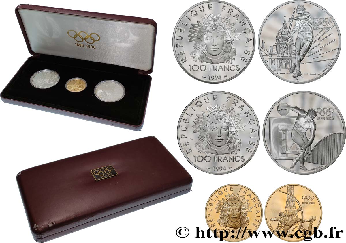 Coffret Belle Épreuve Or/Argent - Centenaire du CIO 1994 Paris F.1830 1 FDC 