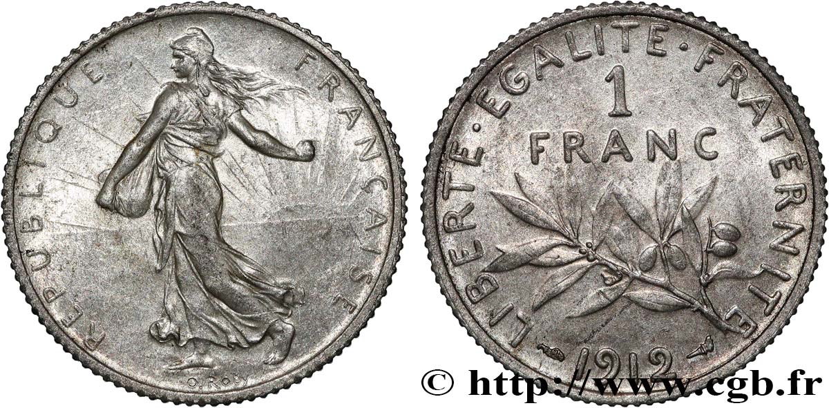 1 franc Semeuse 1912  F.217/17 AU 