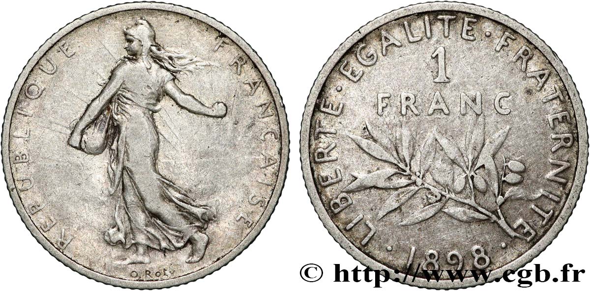 1 franc Semeuse 1898 Paris F.217/1 VF 
