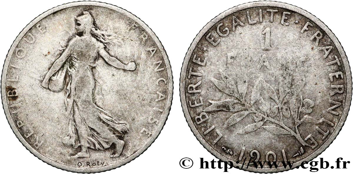 1 franc Semeuse 1901  F.217/6 B 