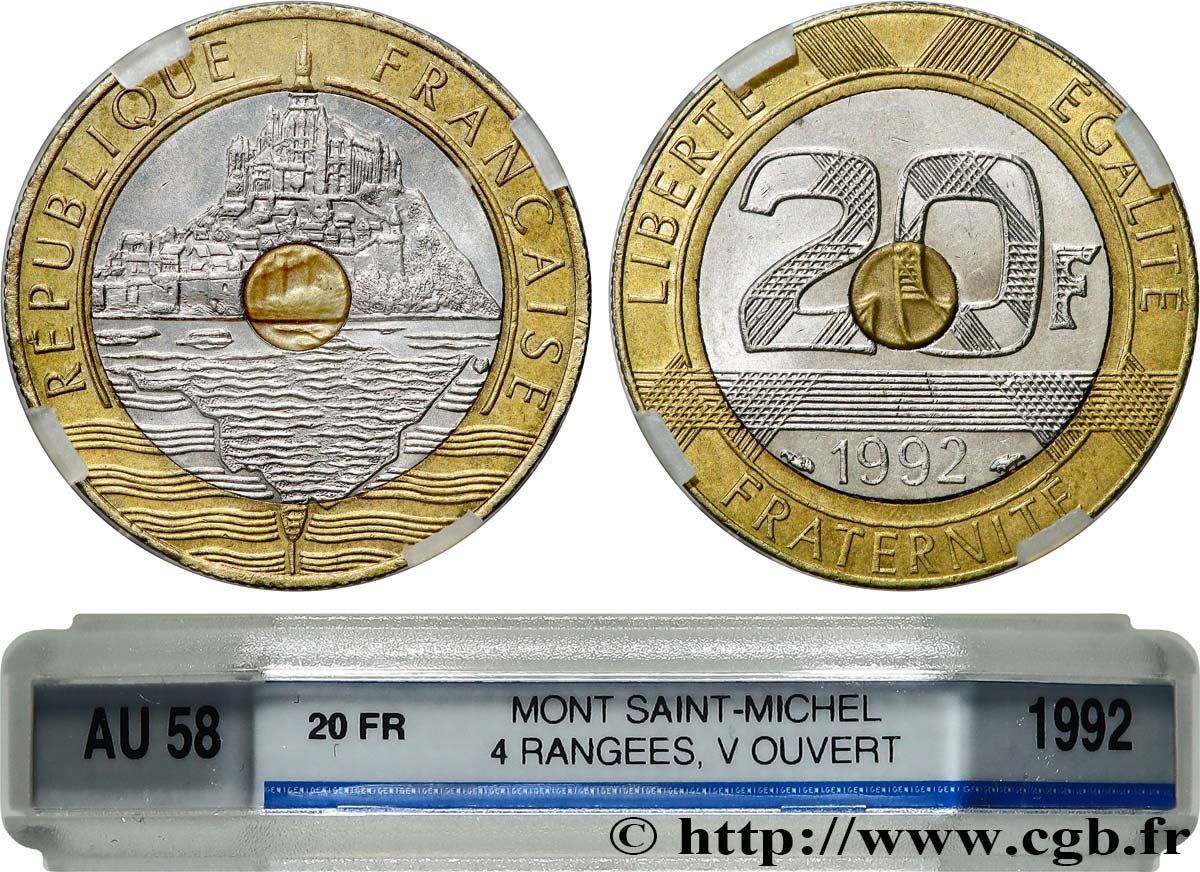 20 francs Mont Saint-Michel 1992 Pessac F.403/5 VZ58 GENI