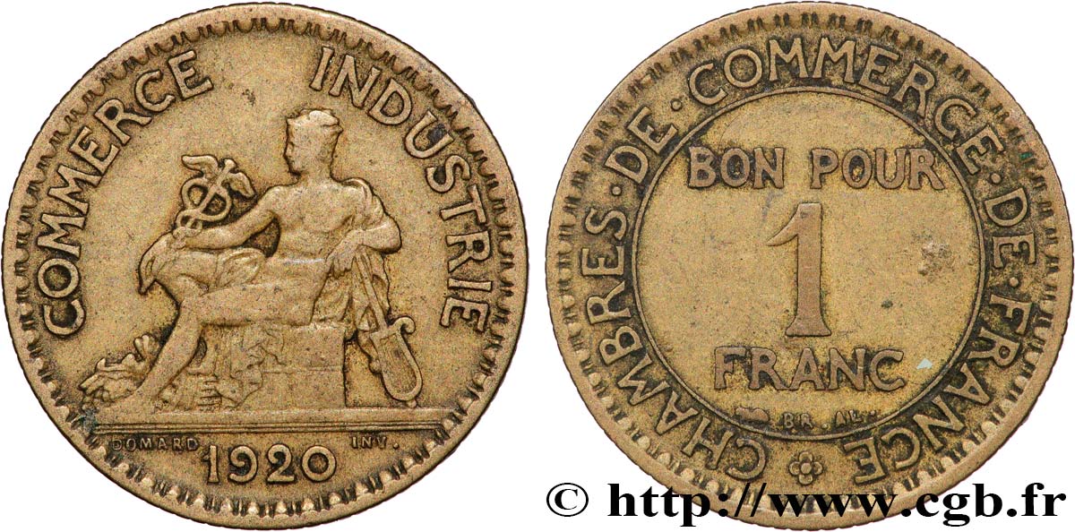 1 franc Chambres de Commerce 1920 Paris F.218/2 MB 