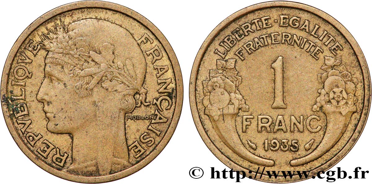 1 franc Morlon 1935 Paris F.219/6 VF 