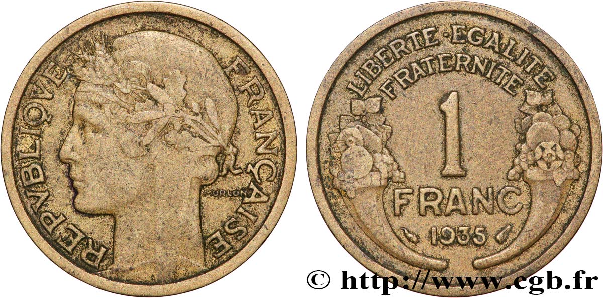 1 franc Morlon 1935 Paris F.219/6 MB 